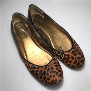 Calf Hair Leopard Flats - Nine West, Size 9
